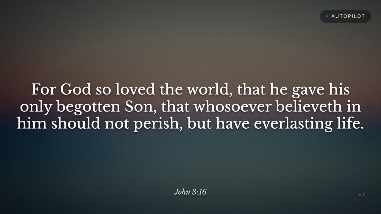 Verse Copilot showing John 3:16 on the projector while AutoPilot follows the sermon